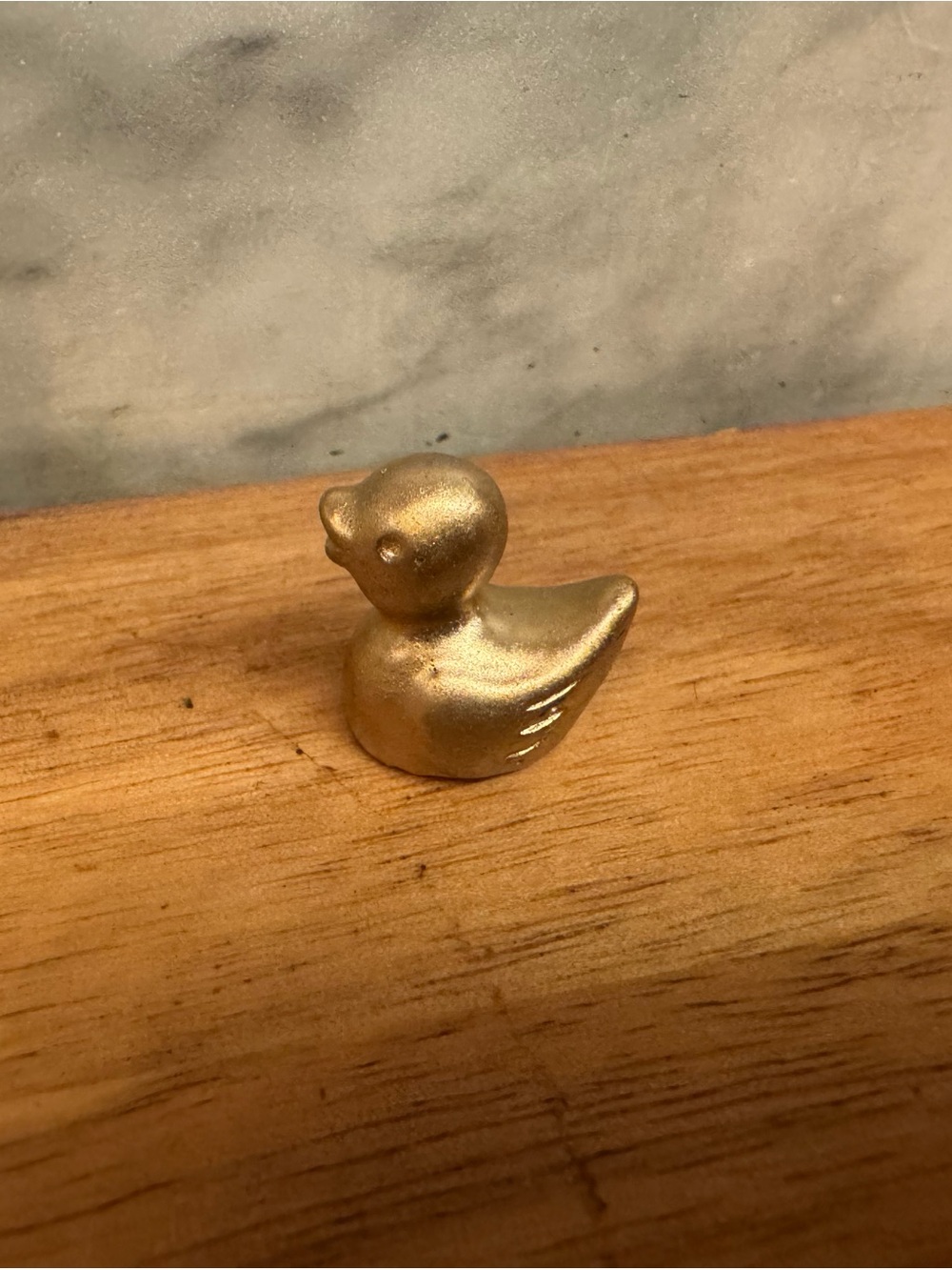 Small Decorative Gold Duck Figurine Trinket